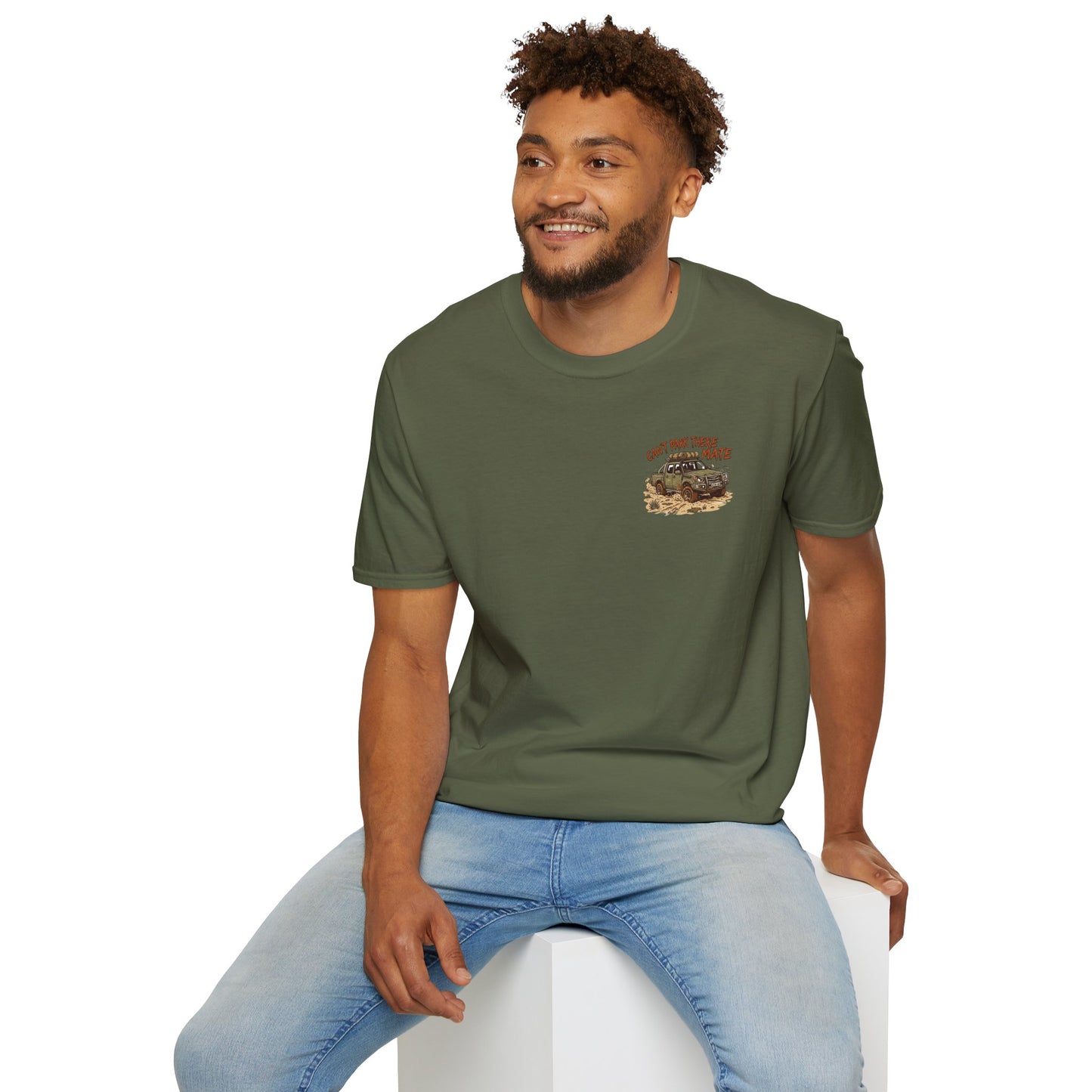 “Can’t Park There Mate” Off-Road 4x4 Adventure Tee - Sand