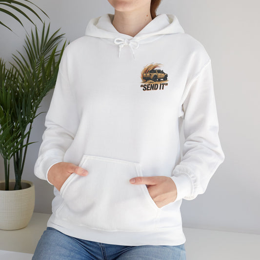 Off-Road Womens 'Send It' Hoodie — Adventure 4x4 Hoodie - Pink