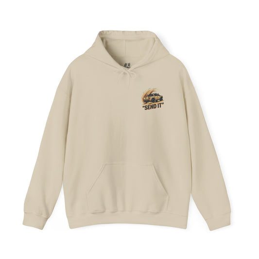 Off-Road 'Send It' Hoodie — Adventure 4x4 Hoodie - Gray