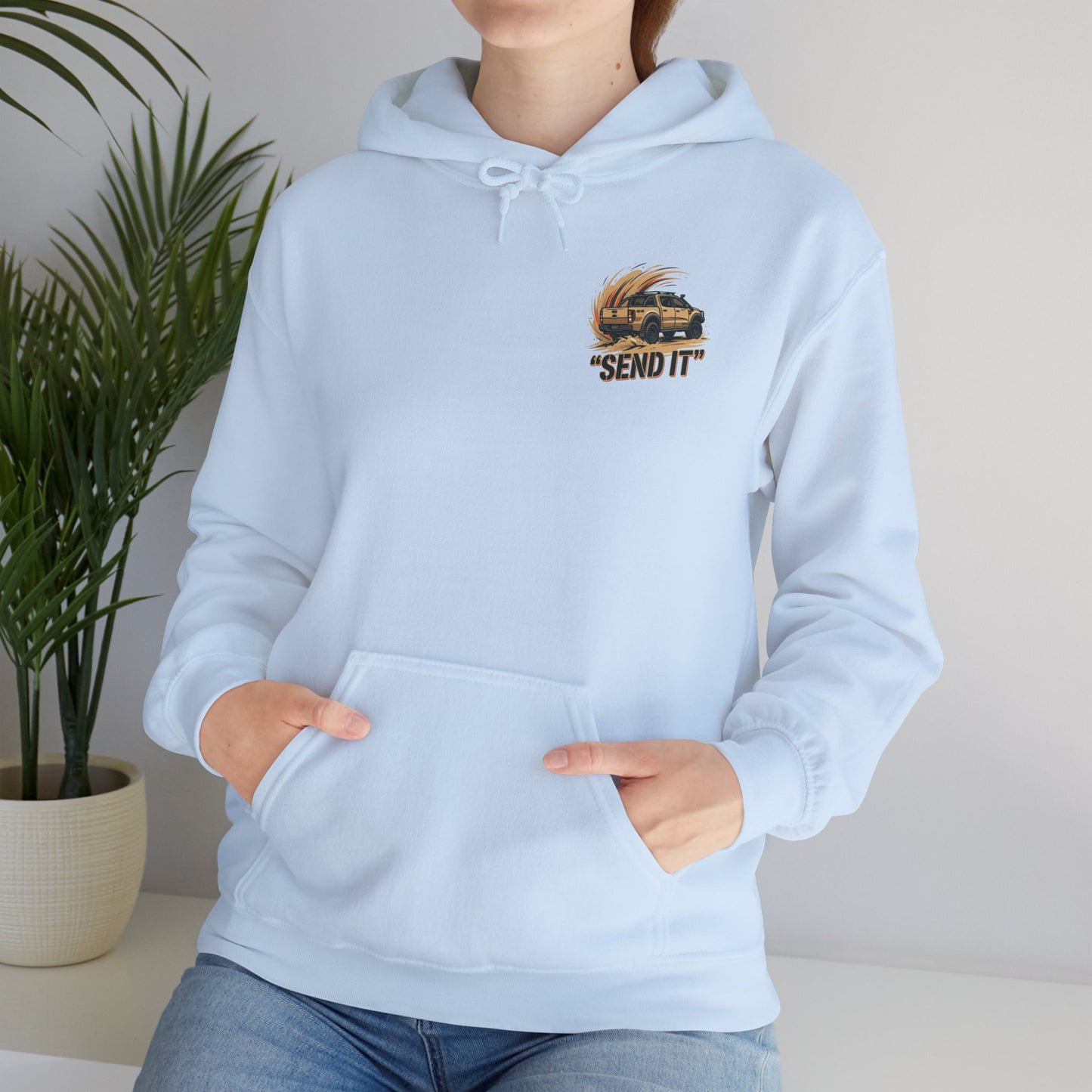 Off-Road Womens 'Send It' Hoodie — Adventure 4x4 Hoodie - Pink