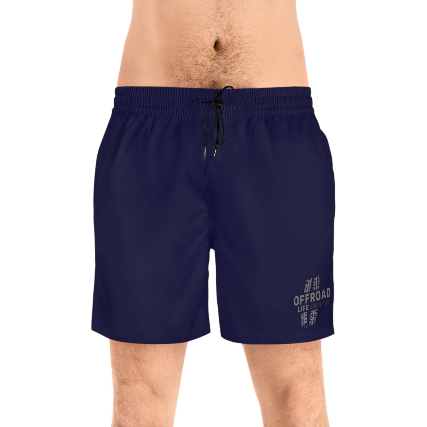 Off-Road Life Supply Co. Board Shorts — Men's Mid-Length Beach Shorts - Navy