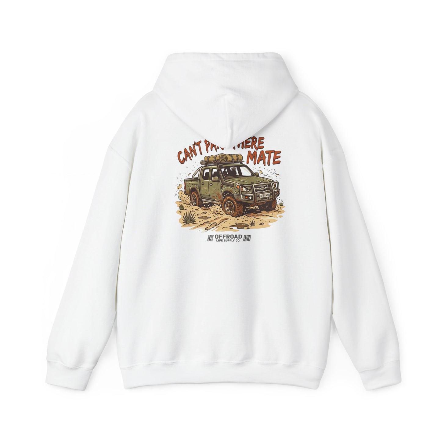 “Can’t Park There Mate” Off-Road 4x4 Hoodie - Sand