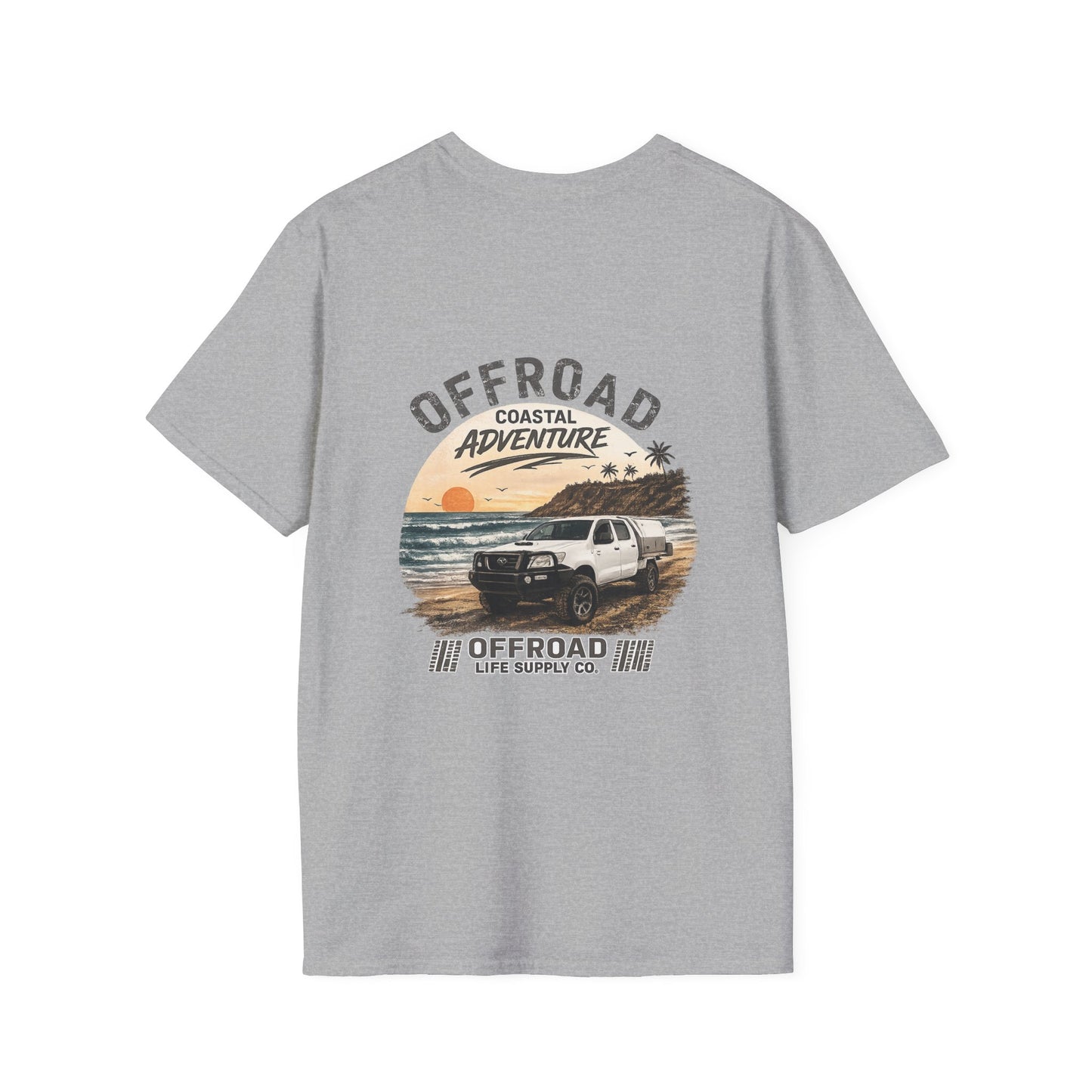 Hilux Beach 4x4 Tshirt - Australian 4wd Coastal Adventure Tee - Navy