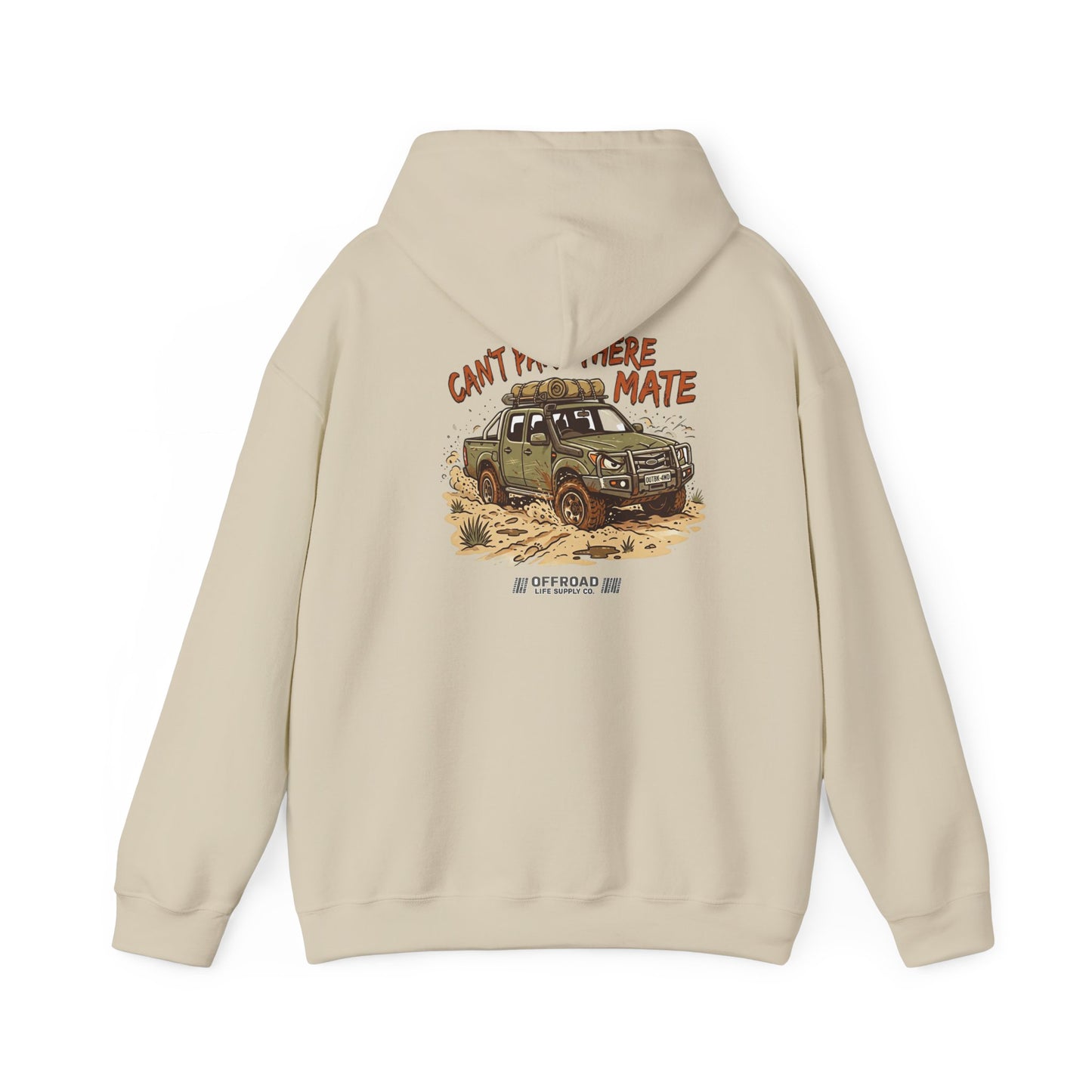 “Can’t Park There Mate” Off-Road 4x4 Hoodie - Grey