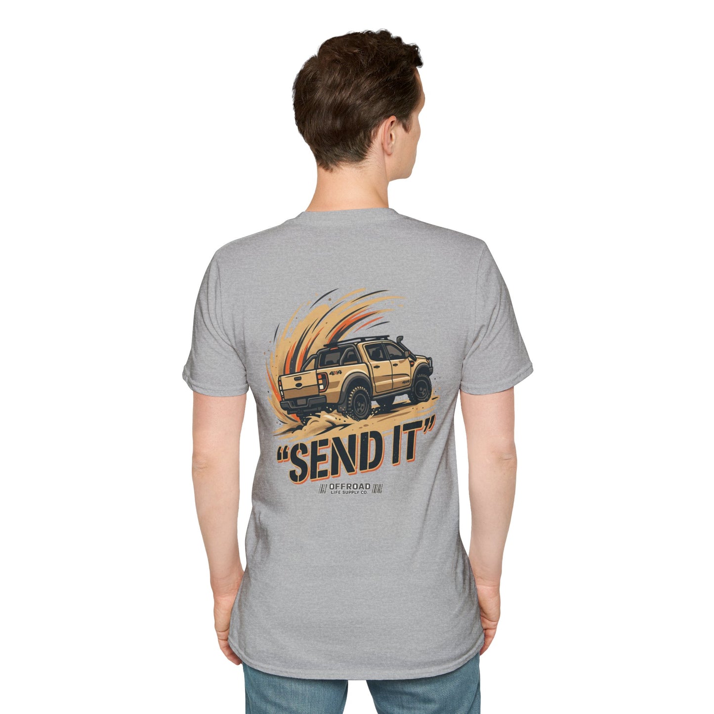 Off‑Road 'Send It' T-Shirt — Adventure 4x4 Graphic Tee - Navy