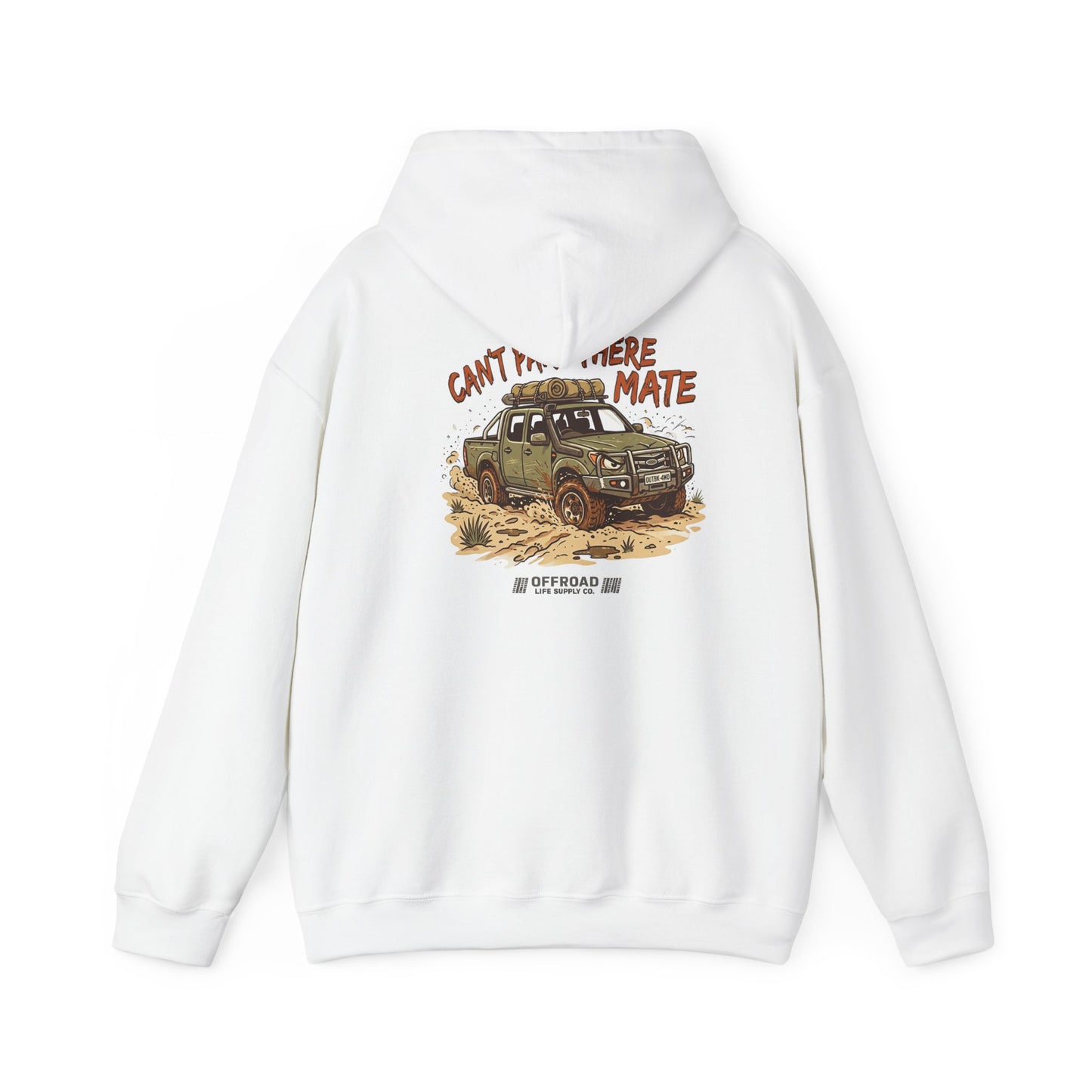 “Can’t Park There Mate” Off-Road 4x4 Hoodie - Grey