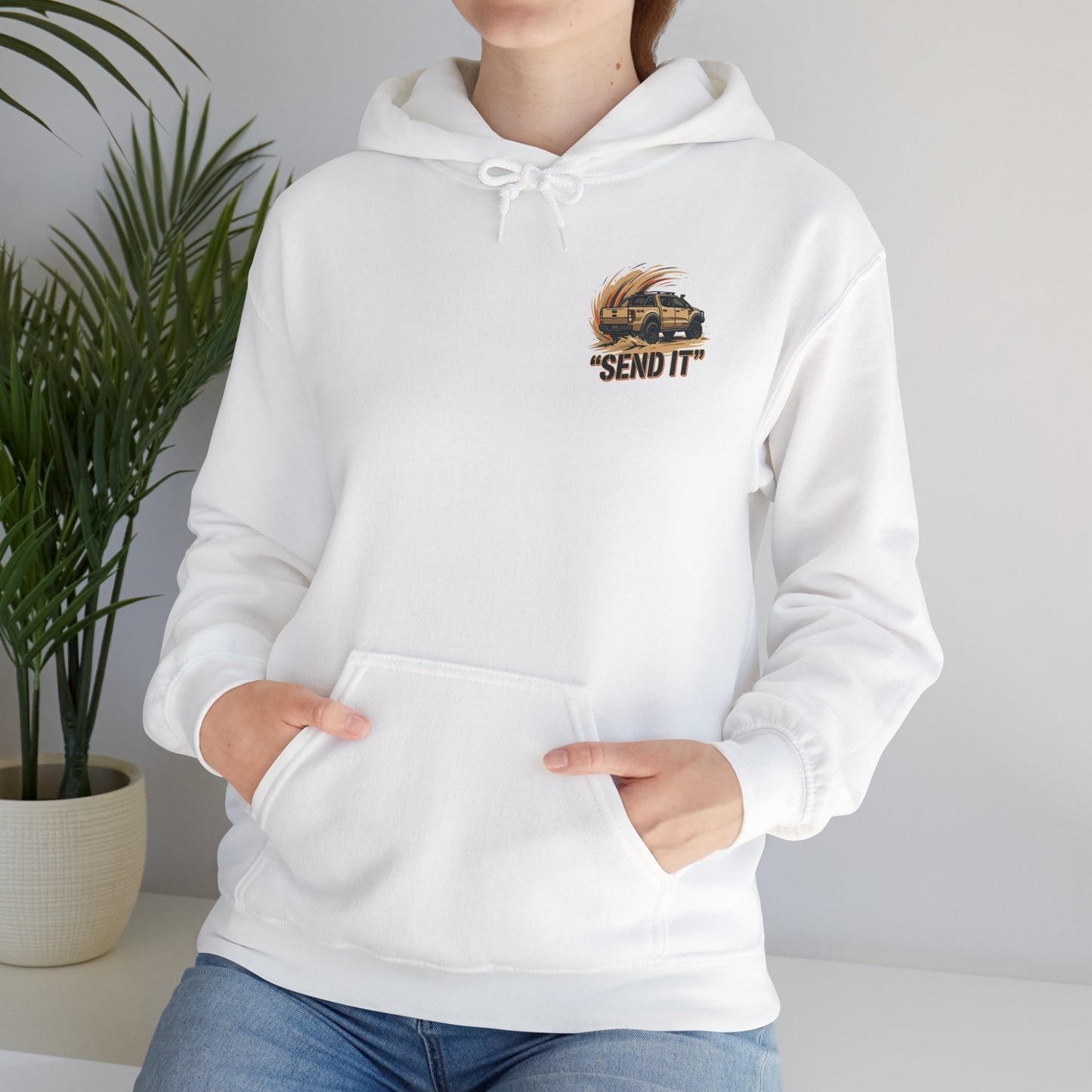 Off-Road Womens 'Send It' Hoodie — Adventure 4x4 Hoodie - Pink