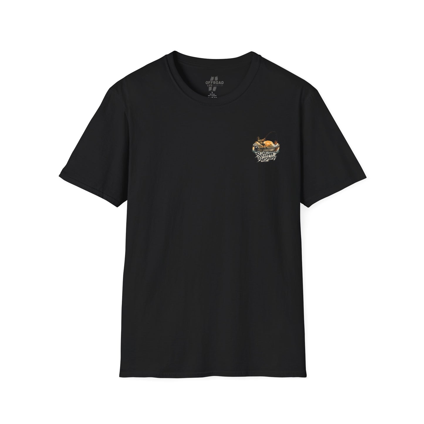 Fishing Tee — “Bottom Bashing” Boat Fishing Graphic T-Shirt - Beige