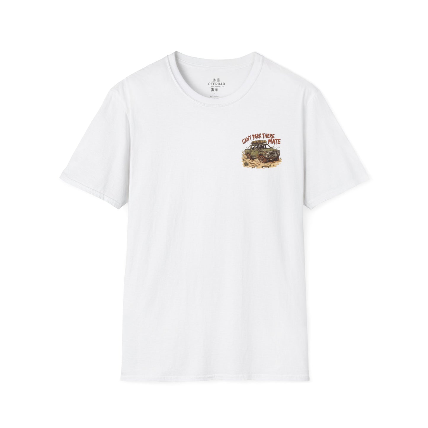 “Can’t Park There Mate” Off-Road 4x4 Adventure Tee - Sand