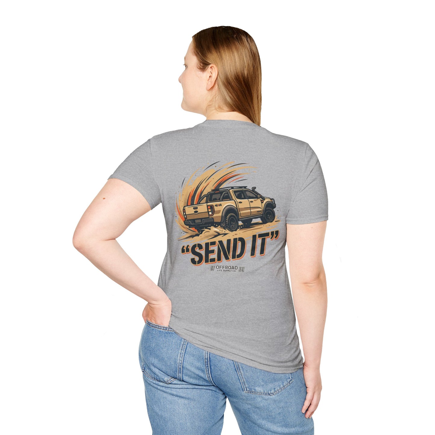 Off‑Road 'Send It' T-Shirt — Adventure 4x4 Graphic Tee - Navy