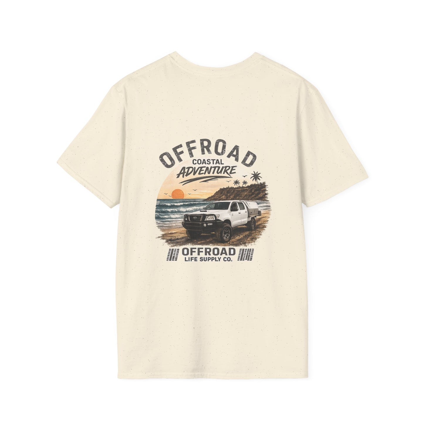 Hilux Beach 4x4 Tshirt - Australian 4wd Coastal Adventure Tee - White