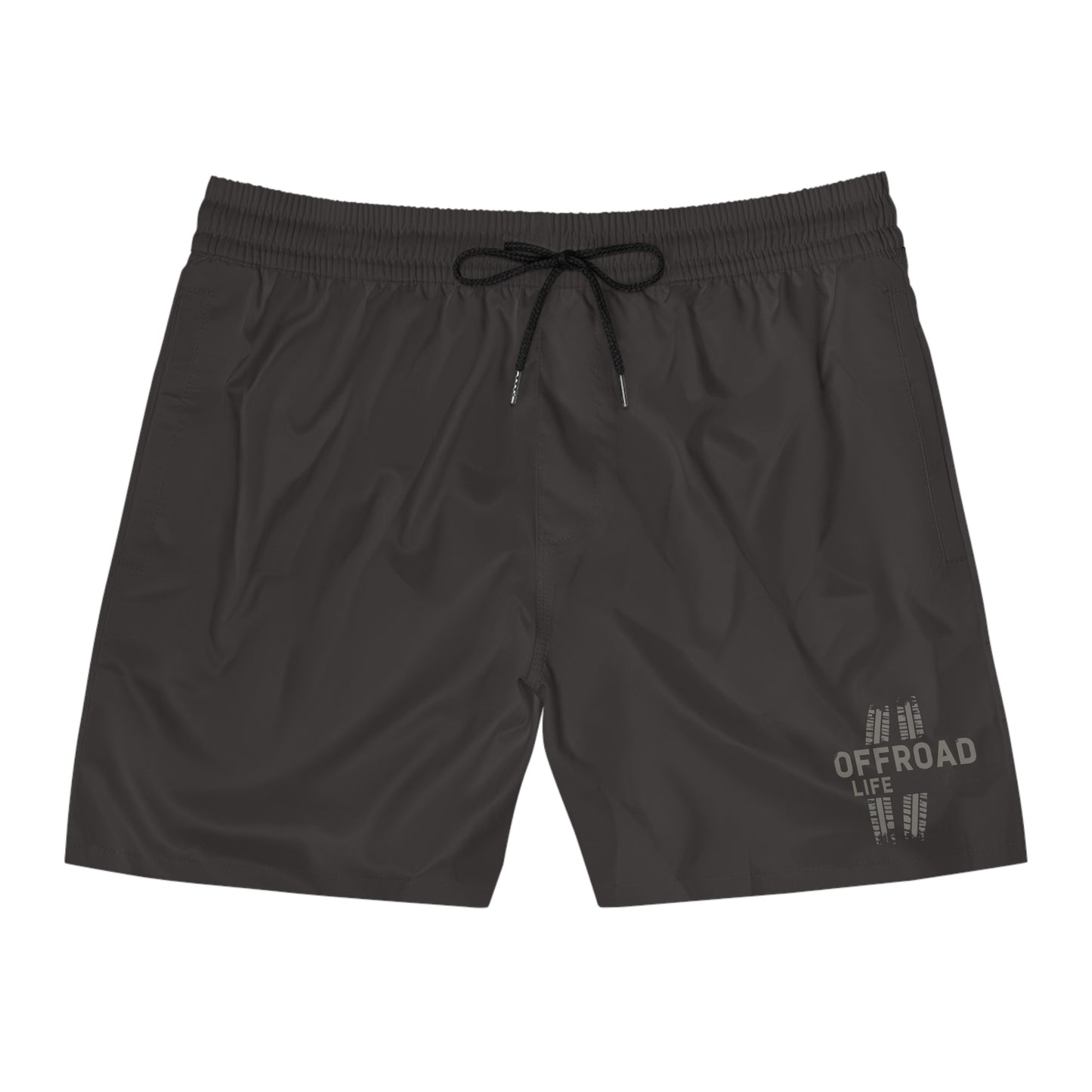 Off-Road Life Supply Co. Board Shorts — Men's Mid-Length Beach Shorts - Charcoal