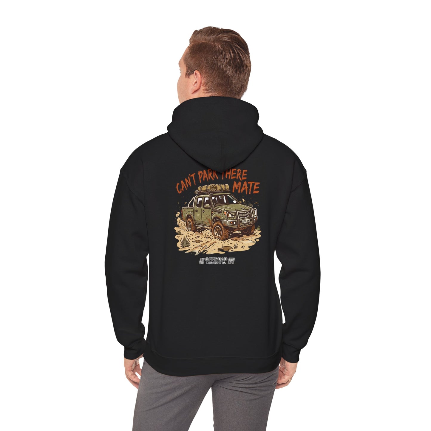 “Can’t Park There Mate” Off-Road 4x4 Hoodie - Black