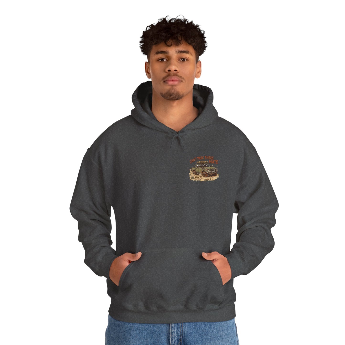 “Can’t Park There Mate” Off-Road 4x4 Hoodie - Sand
