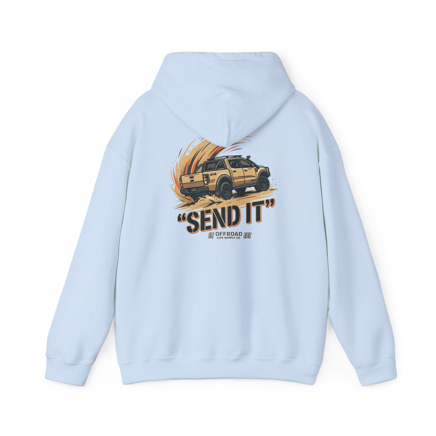 Off-Road Womens 'Send It' Hoodie — Adventure 4x4 Hoodie - Pink
