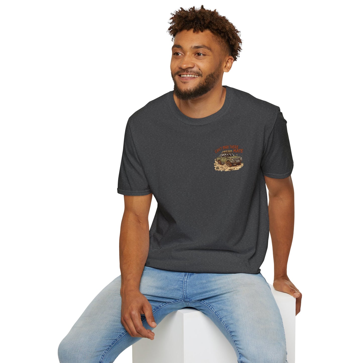 “Can’t Park There Mate” Off-Road 4x4 Adventure Tee - White