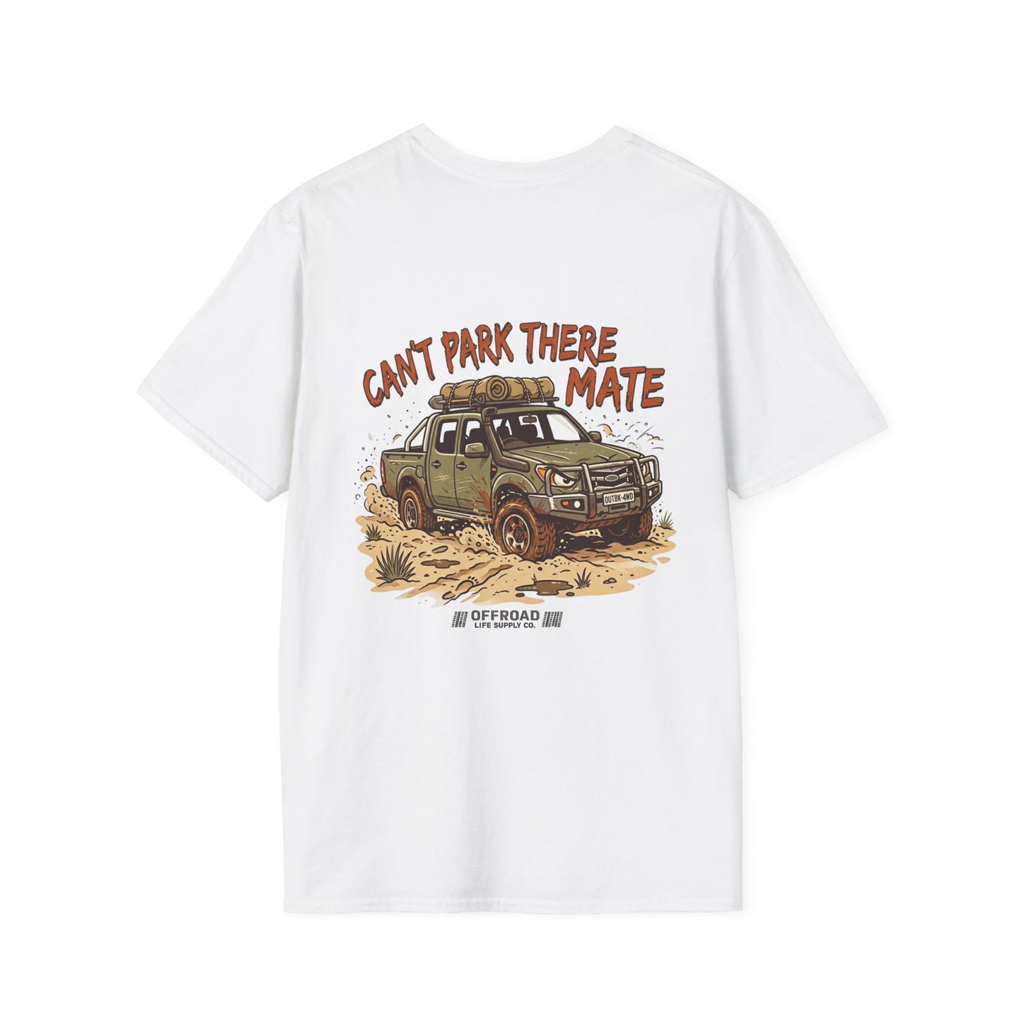 “Can’t Park There Mate” Off-Road 4x4 Adventure Tee - Sand