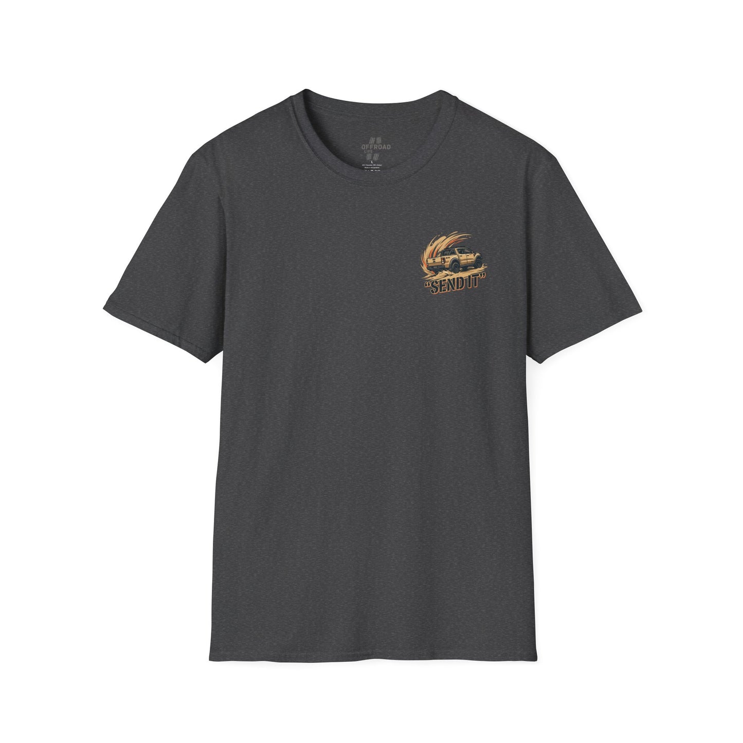 Off‑Road 'Send It' T-Shirt — Adventure 4x4 Graphic Tee - Dark Grey