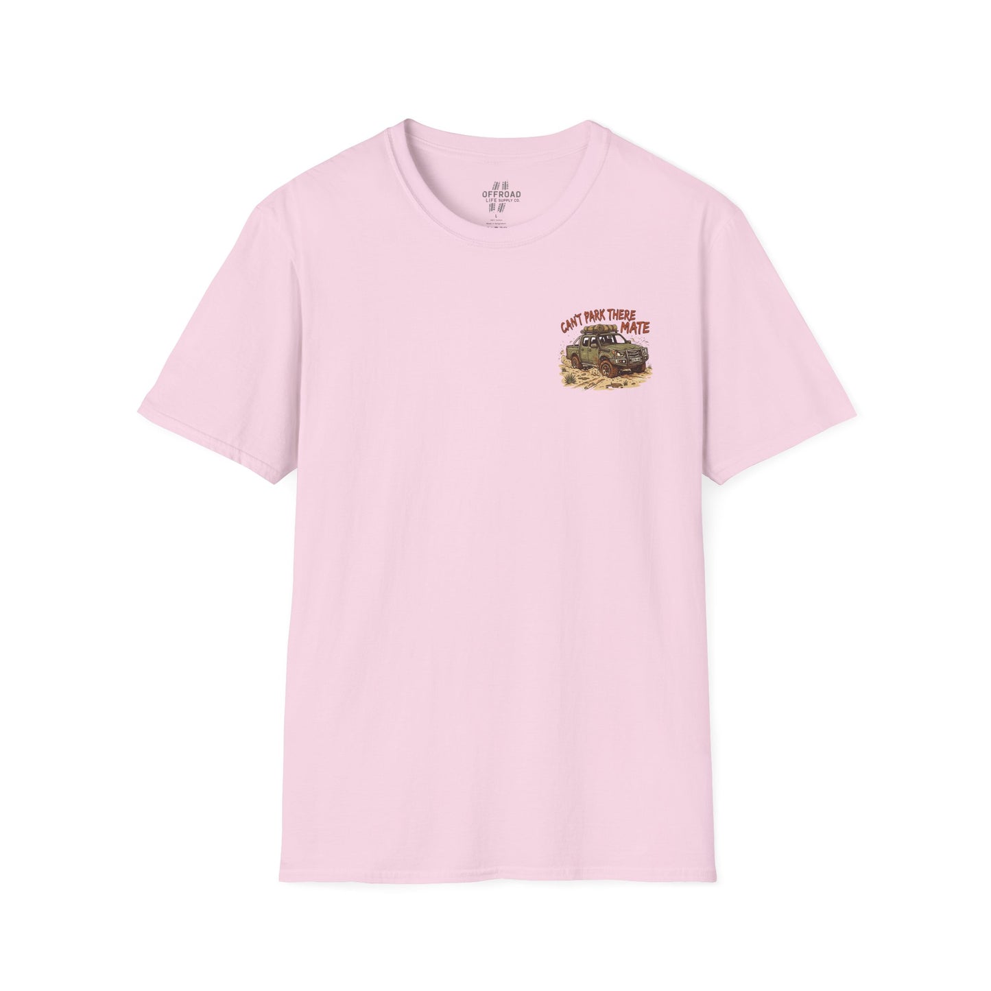 “Can’t Park There Mate” Off-Road 4x4 Adventure Tee - White