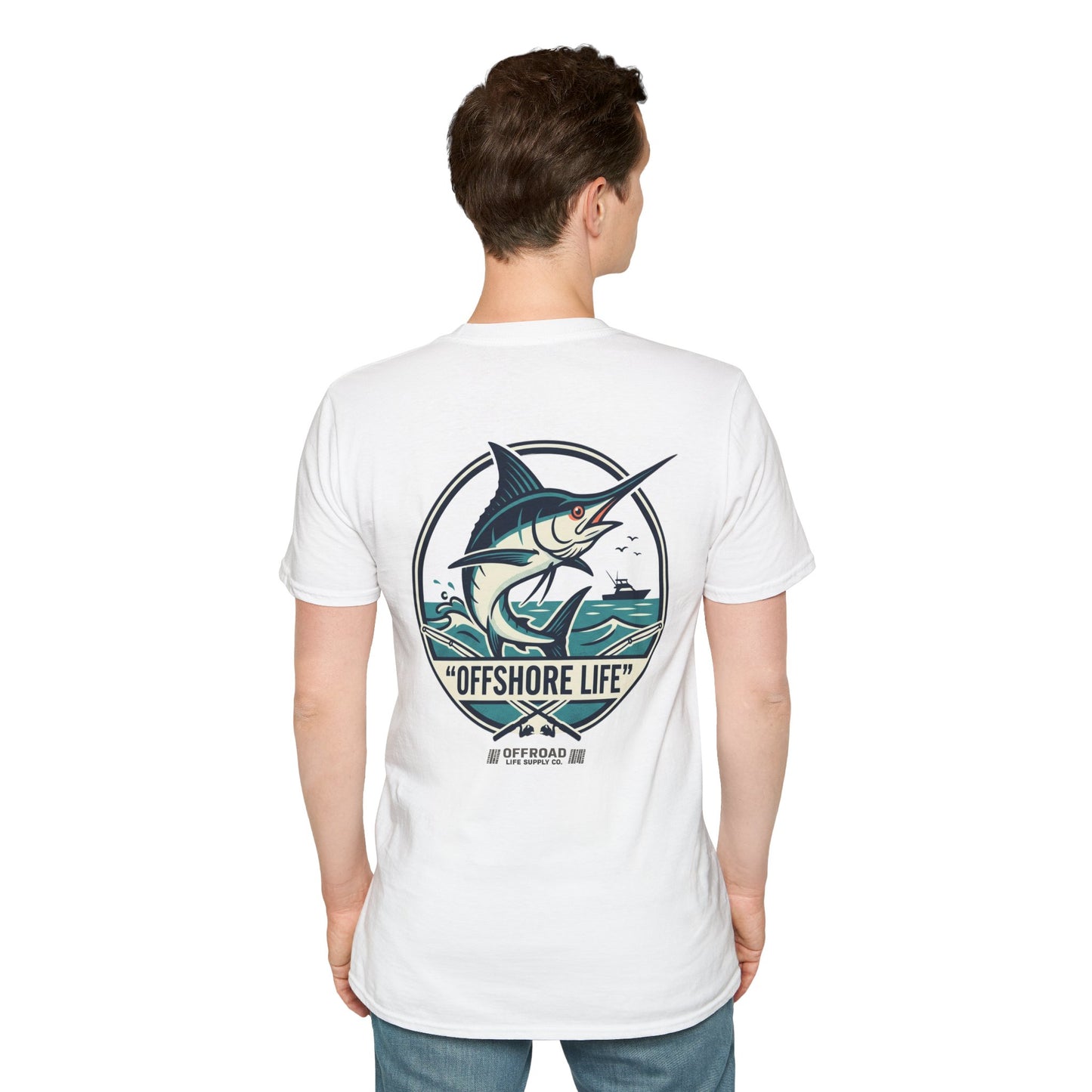 Offshore Life Marlin T-Shirt — Fishing Tee - White