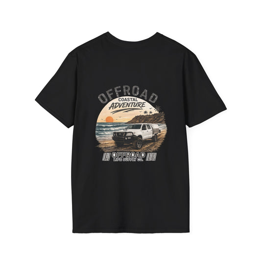 Hilux Beach 4x4 Tshirt - Australian 4wd Coastal Adventure Tee - Black