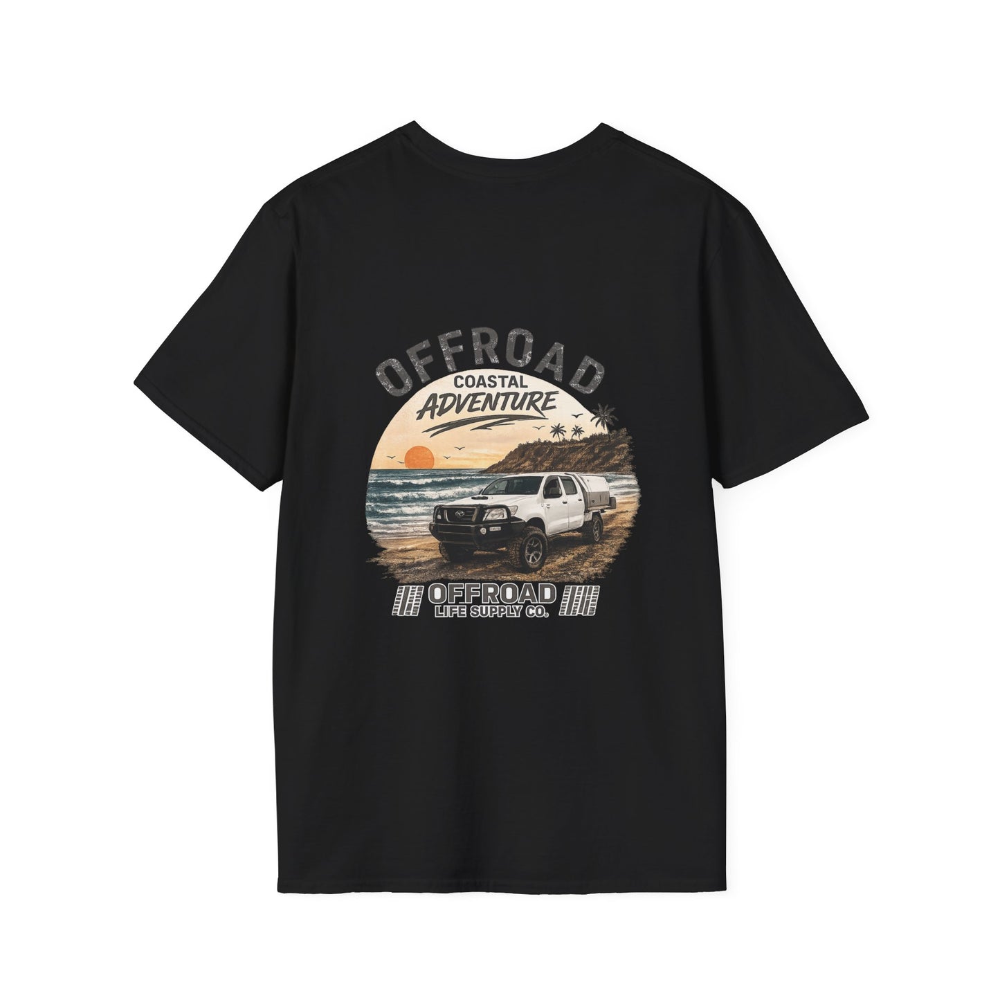Hilux Beach 4x4 Tshirt - Australian 4wd Coastal Adventure Tee - Navy
