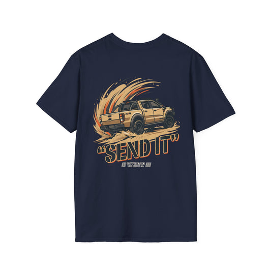 Off‑Road 'Send It' T-Shirt — Adventure 4x4 Graphic Tee - Dark Grey