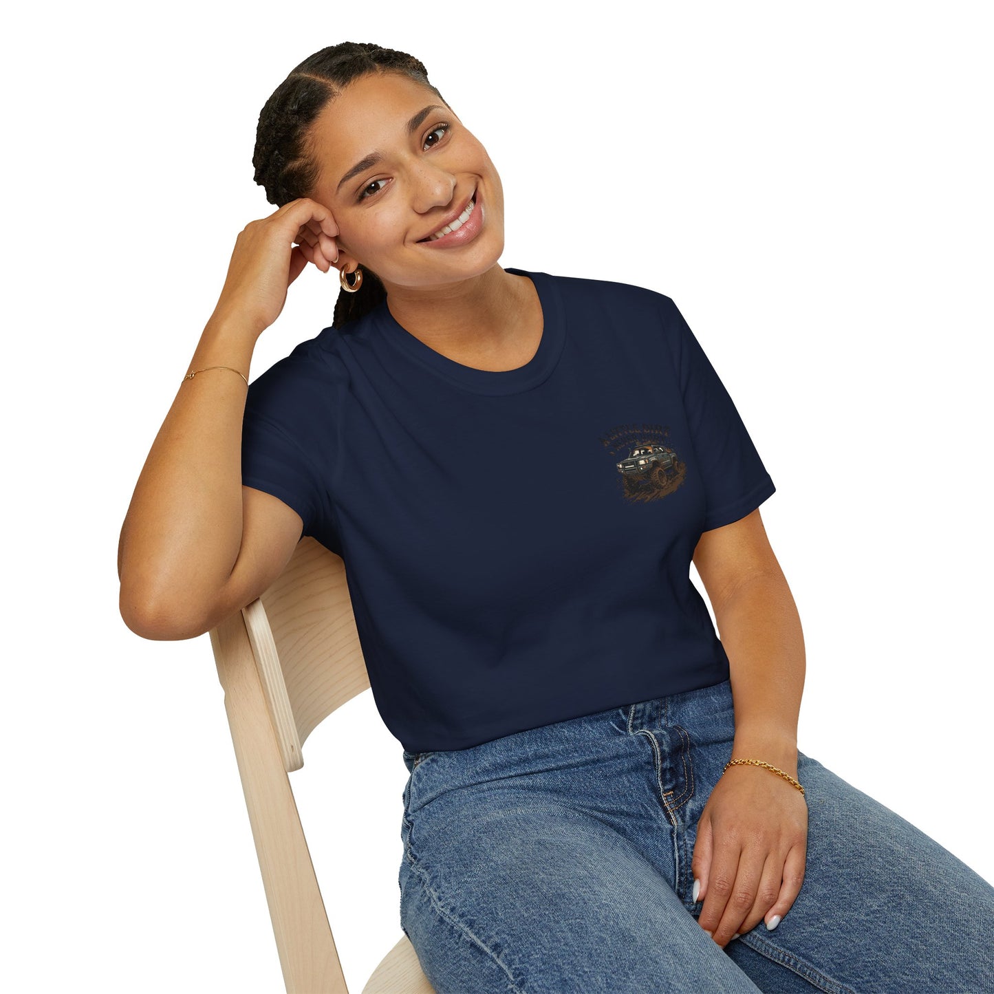 Off-Road T-Shirt — "A Little Dirt Never Hurt" Mud Truck Graphic