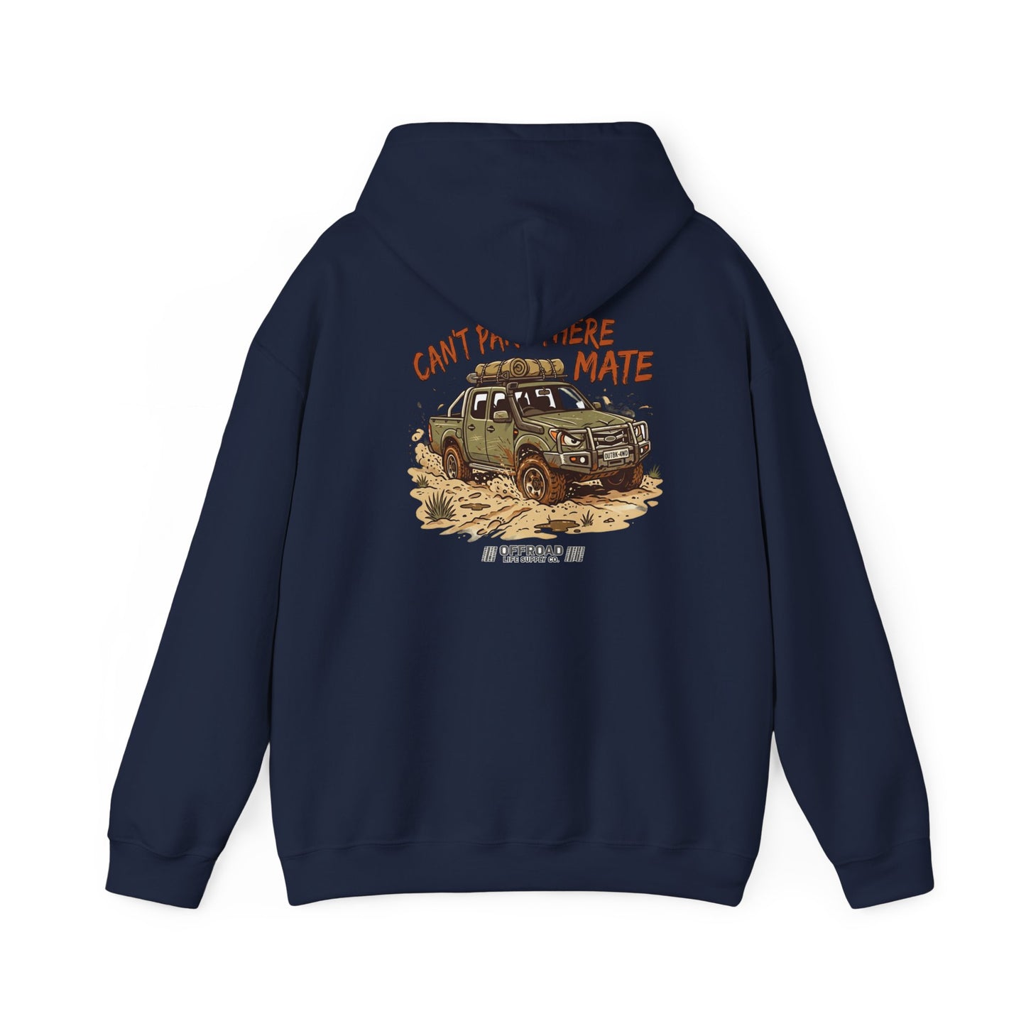 “Can’t Park There Mate” Off-Road 4x4 Hoodie - Sand