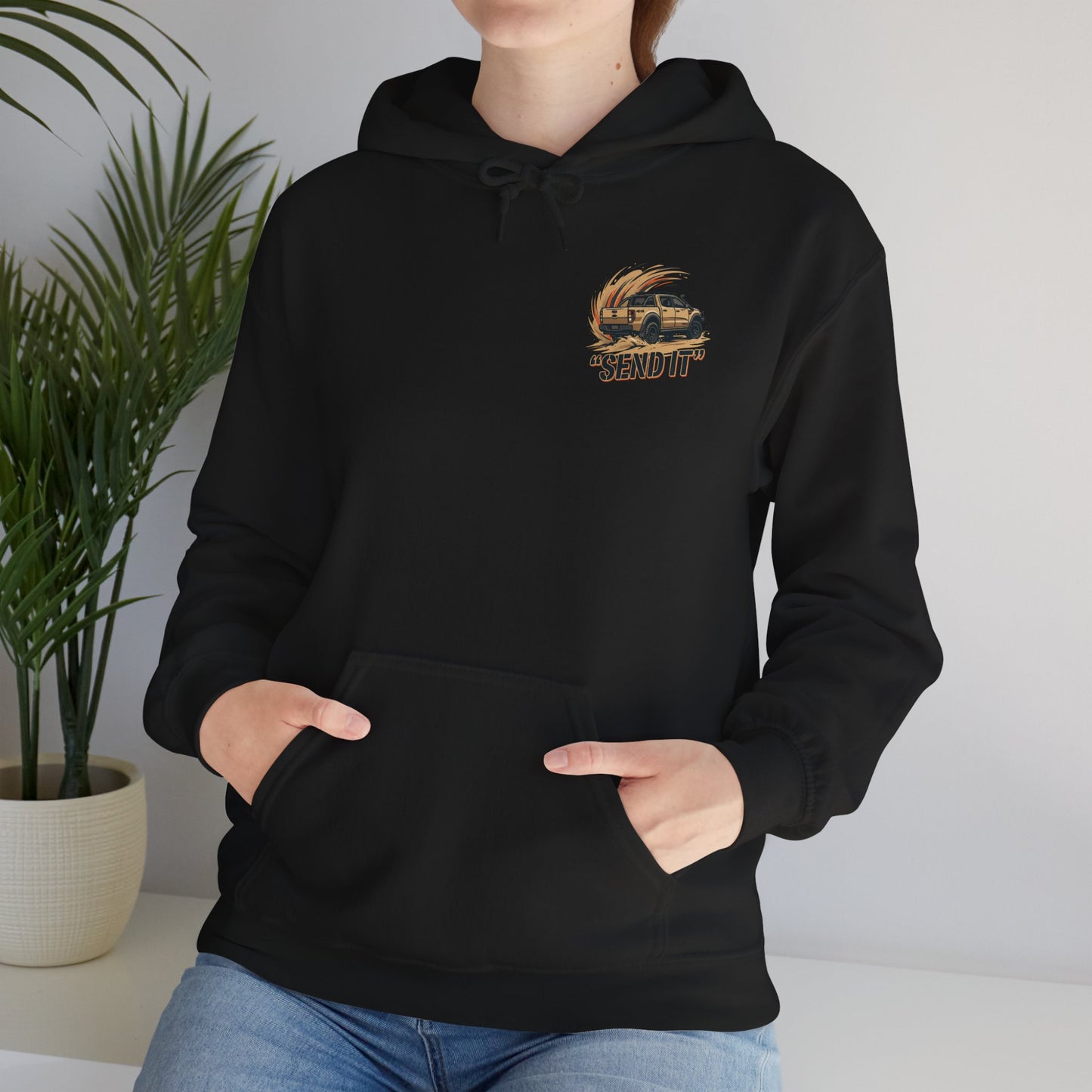 Off-Road Womens 'Send It' Hoodie — Adventure 4x4 Hoodie - Light Blue