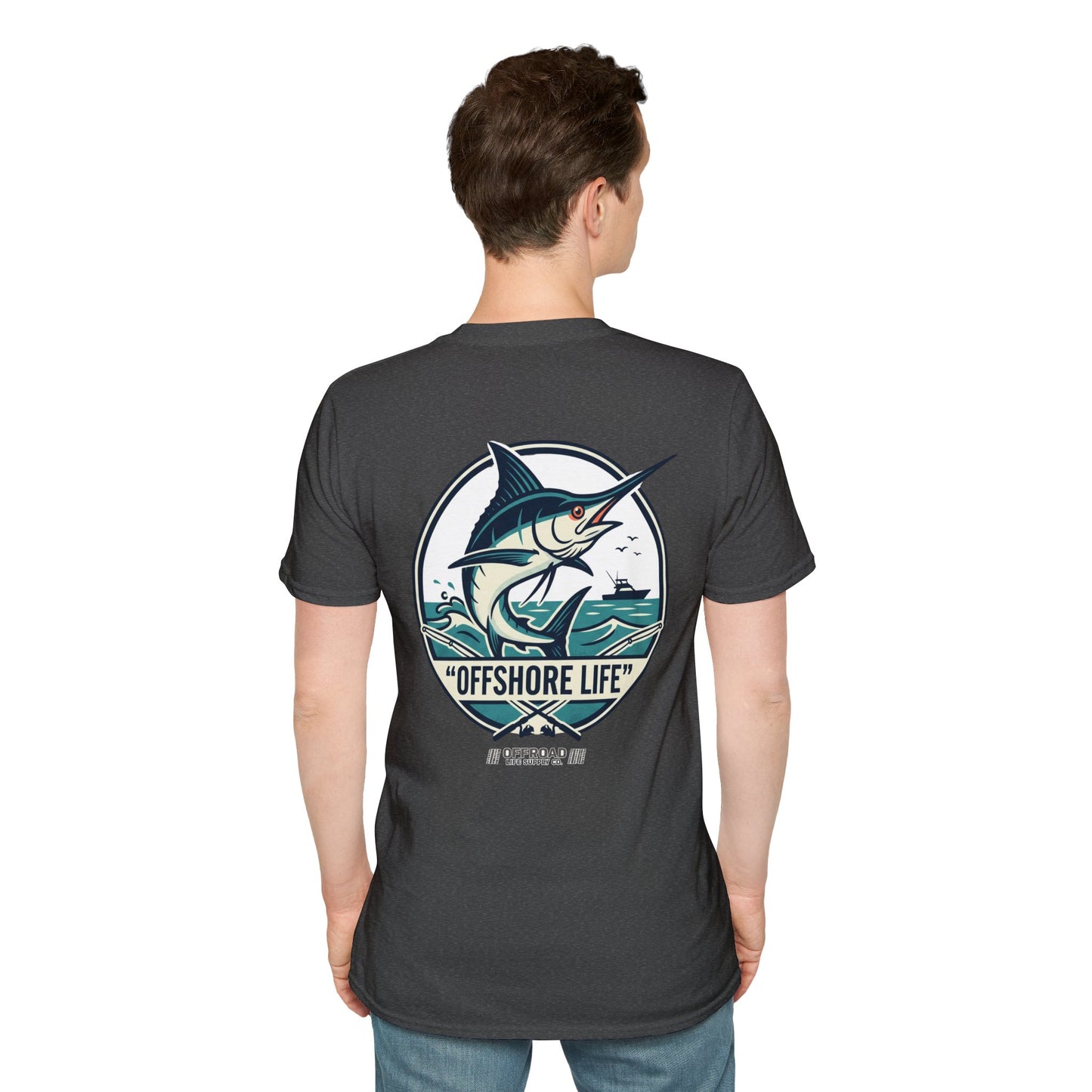 Offshore Life Marlin T-Shirt — Fishing Tee - White
