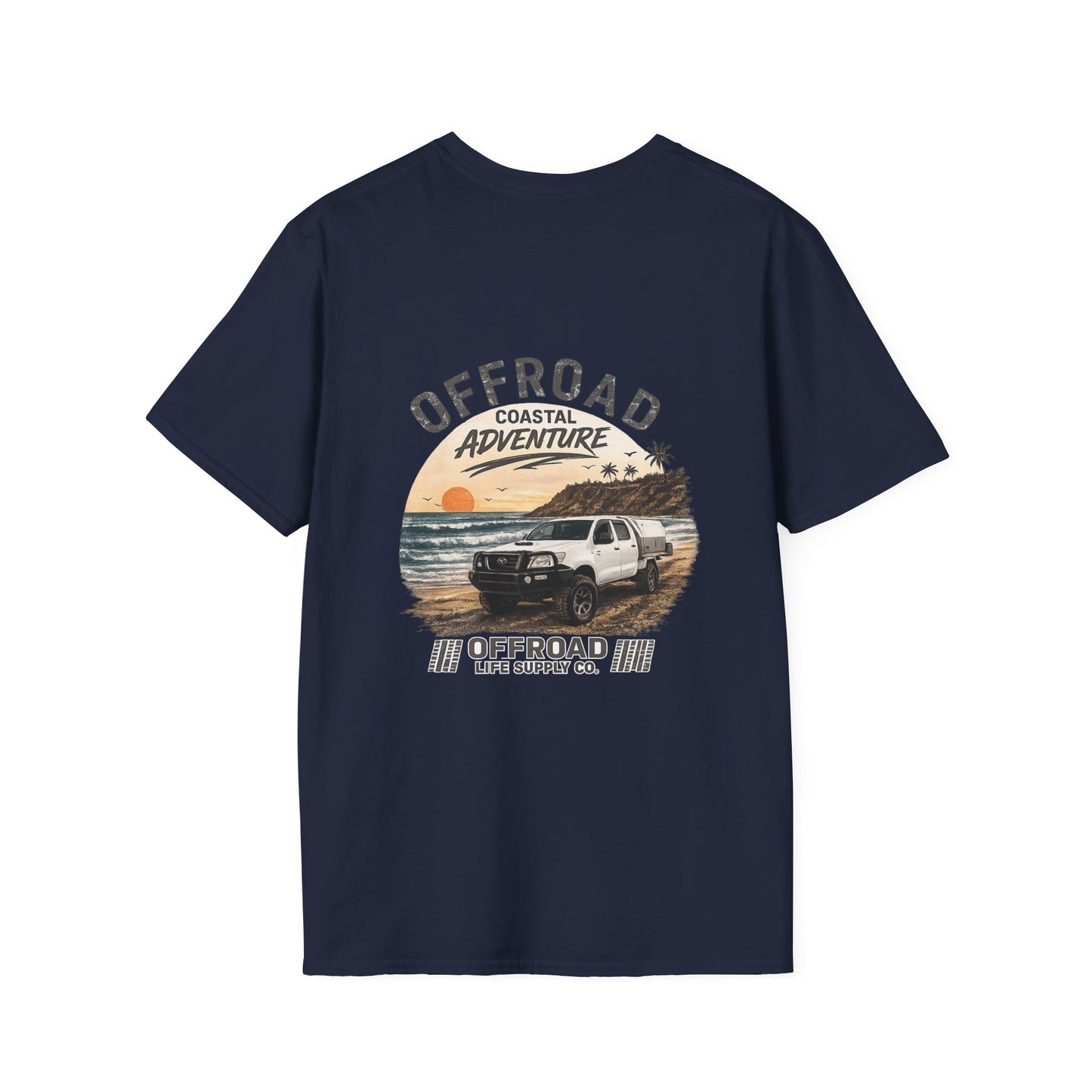 Hilux Beach 4x4 Tshirt - Australian 4wd Coastal Adventure Tee - Beige