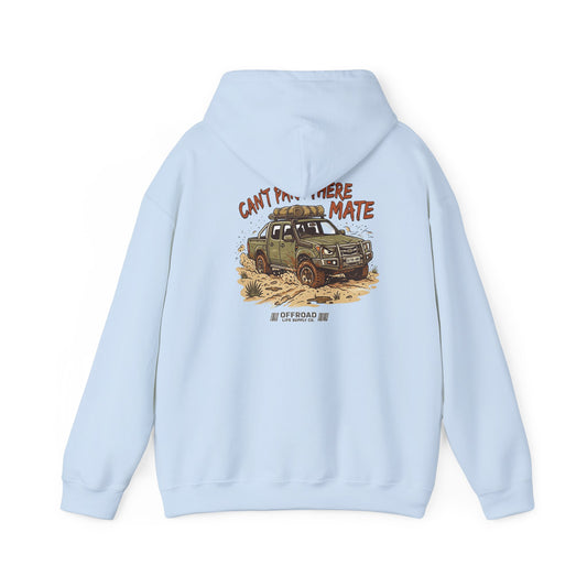 “Can’t Park There Mate” Womens Off-Road 4x4 Hoodie - Light Blue