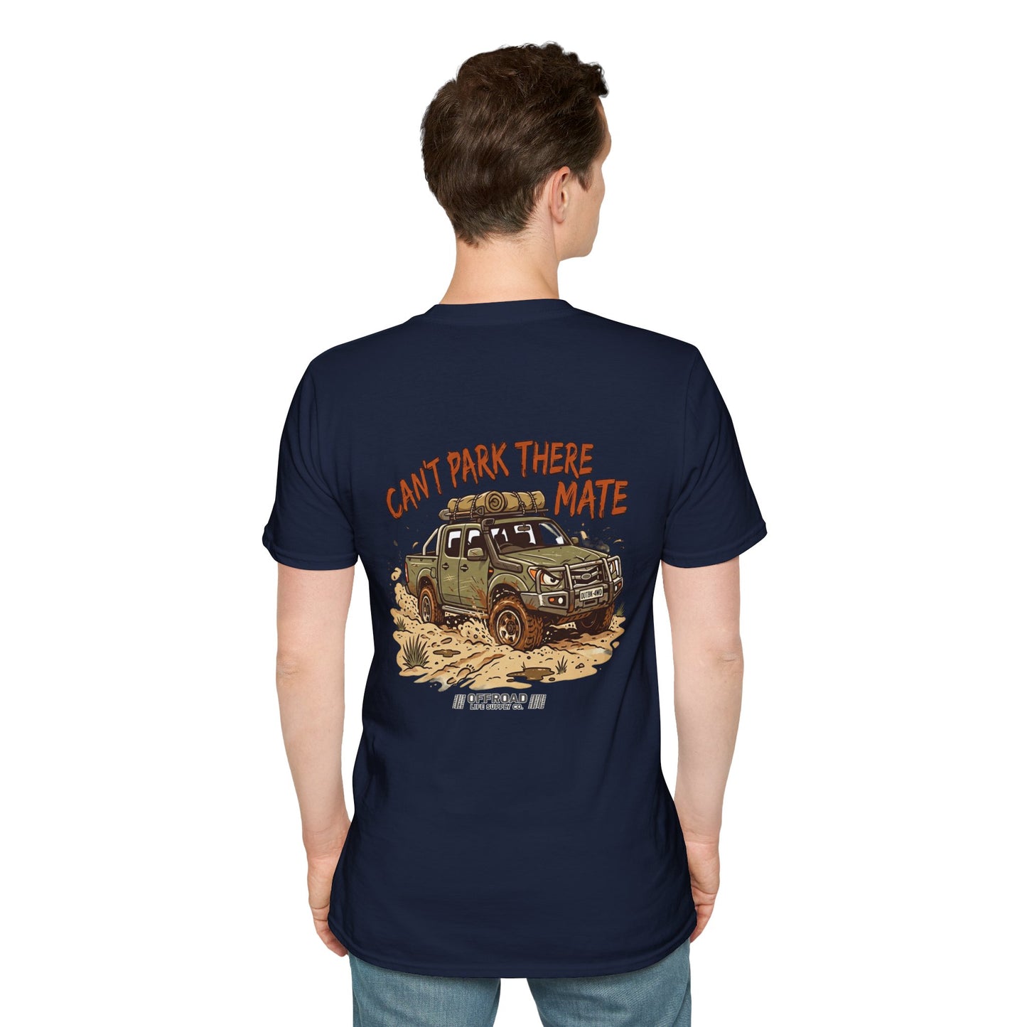 “Can’t Park There Mate” Off-Road 4x4 Adventure Tee - Sand