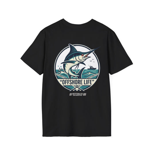 Offshore Life Marlin T-Shirt — Fishing Tee - Black