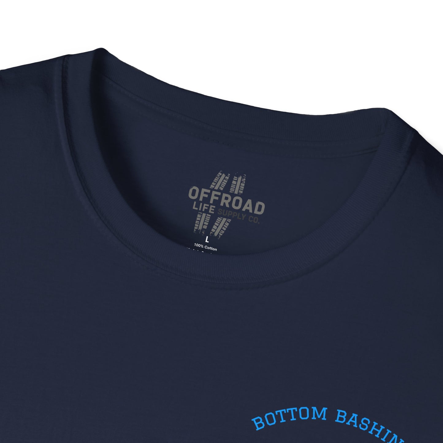 Fishing Tee — “Bottom Bashing” Boat Fishing Graphic T-Shirt - Navy