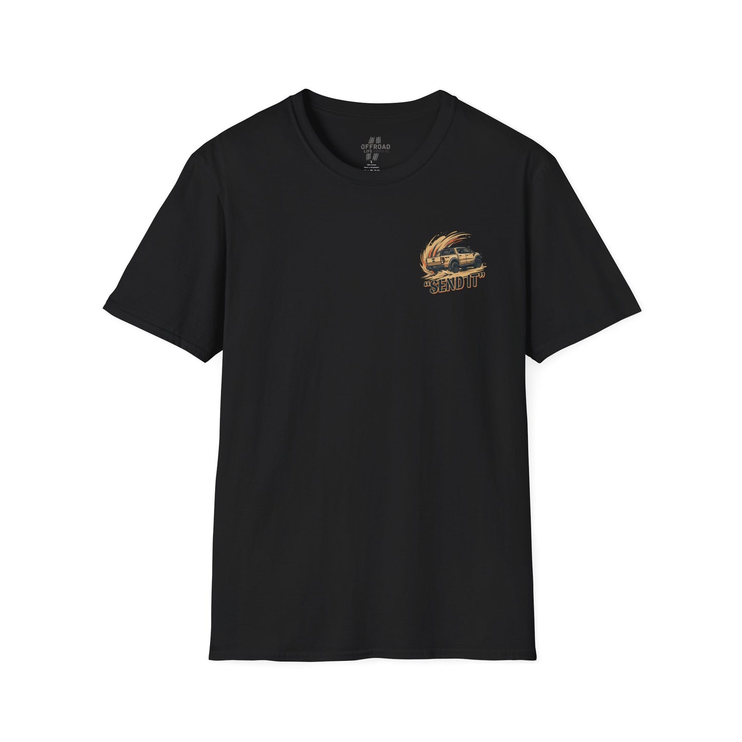 Off‑Road 'Send It' T-Shirt — Adventure 4x4 Graphic Tee - Military Green