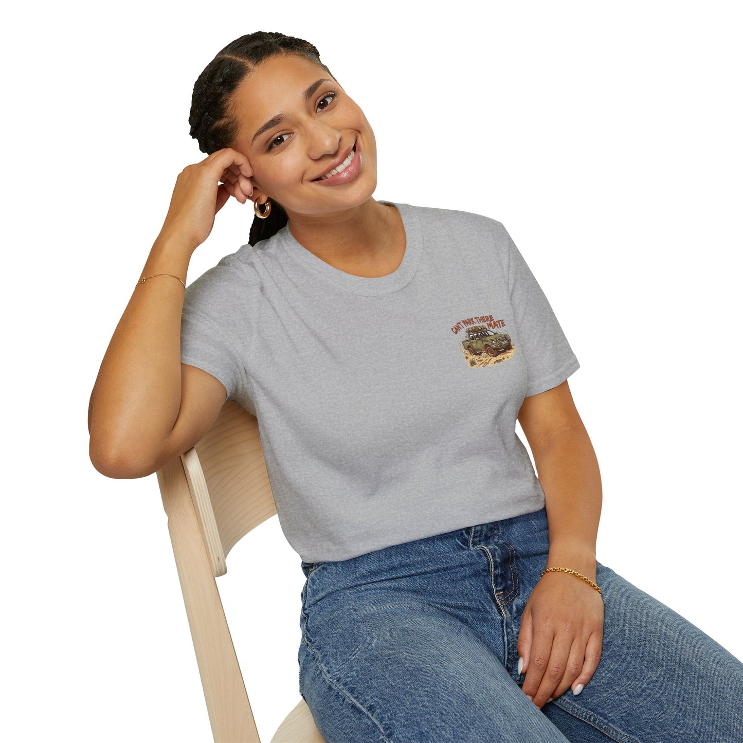 “Can’t Park There Mate” Off-Road 4x4 Adventure Tee - White