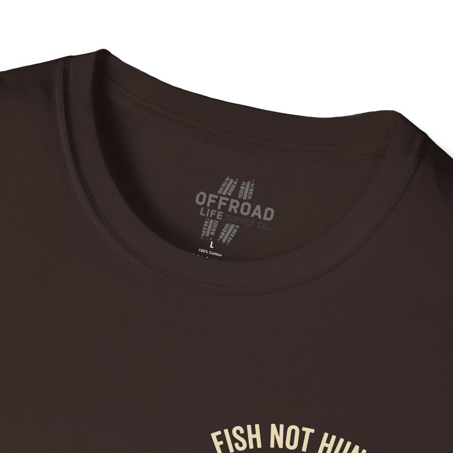 Fishing T-Shirt — "Fish Not Hungry, Still a Great Day" Vintage Angler Tee - Brown