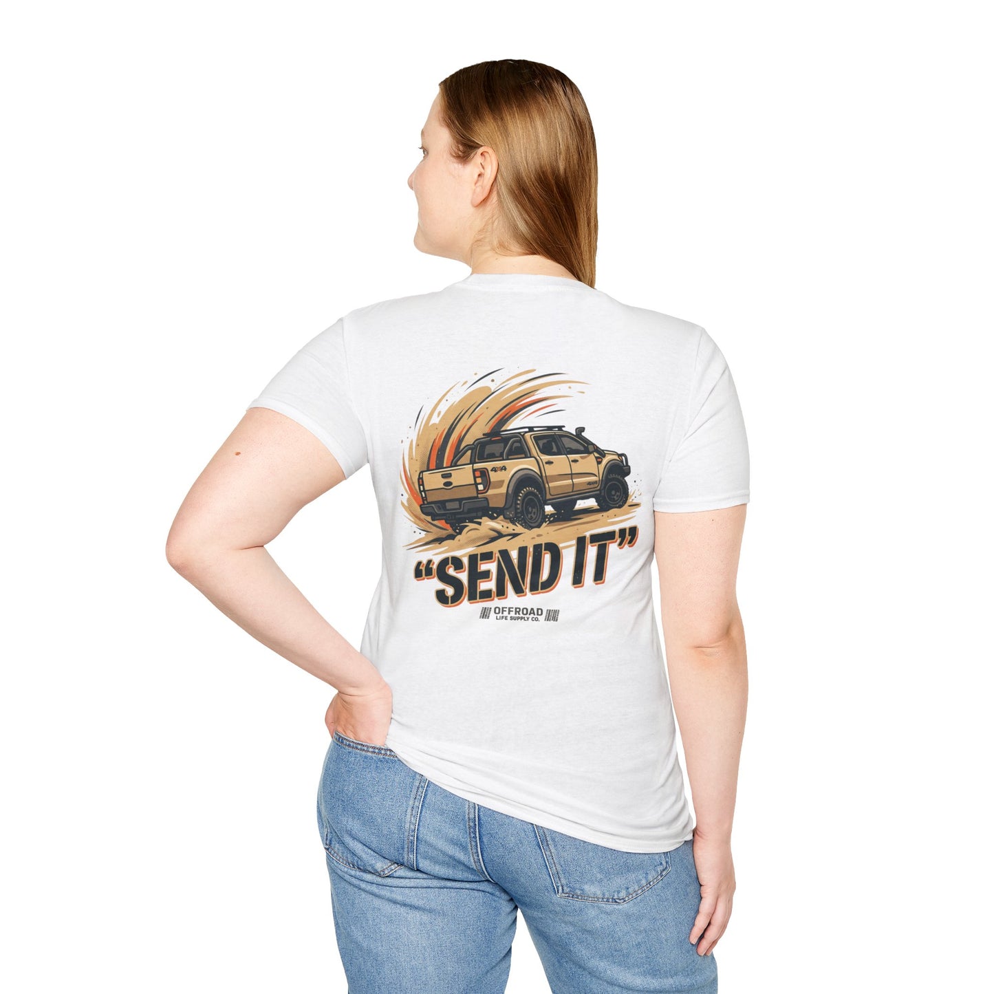 Off‑Road 'Send It' T-Shirt — Adventure 4x4 Graphic Tee - Dark Grey