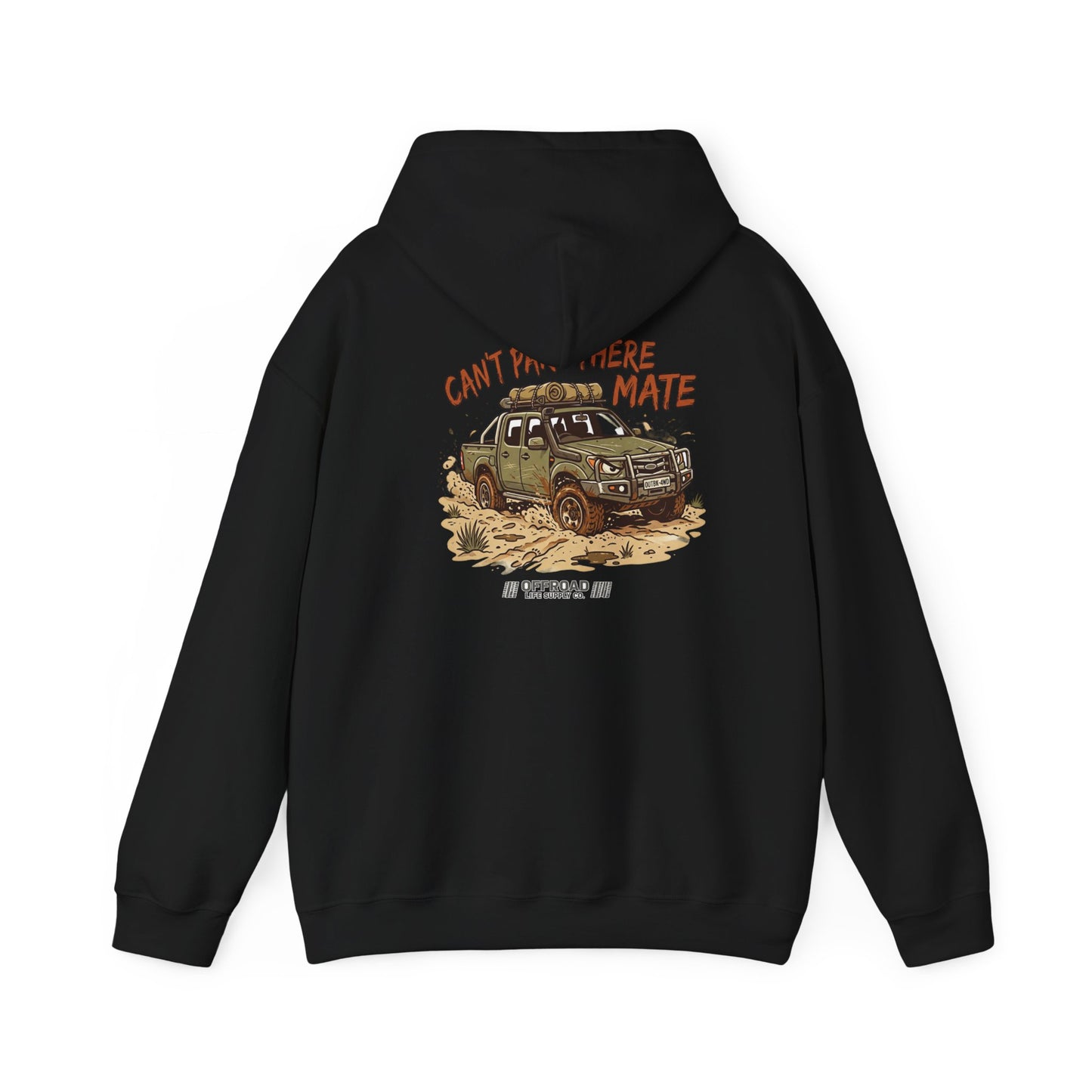 “Can’t Park There Mate” Womens Off-Road 4x4 Hoodie - Light Blue