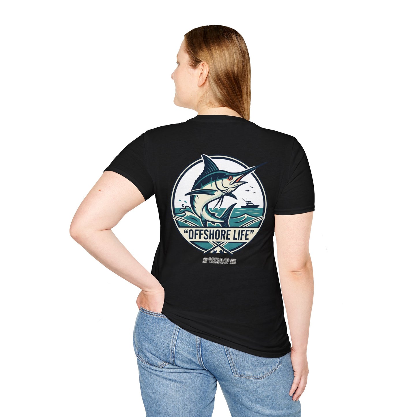 Offshore Life Marlin T-Shirt — Fishing Tee - Black