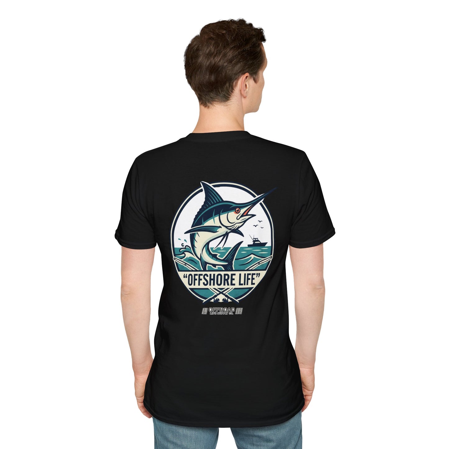 Offshore Life Marlin T-Shirt — Fishing Tee - Black