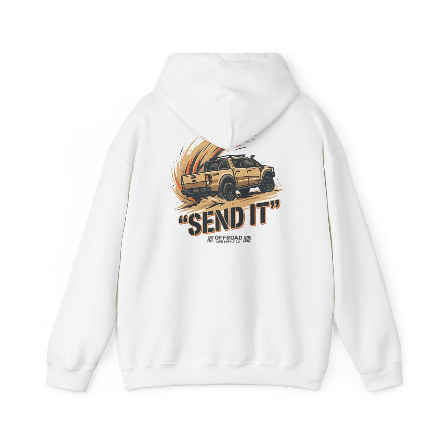 Off-Road 'Send It' Hoodie — Adventure 4x4 Hoodie - Black