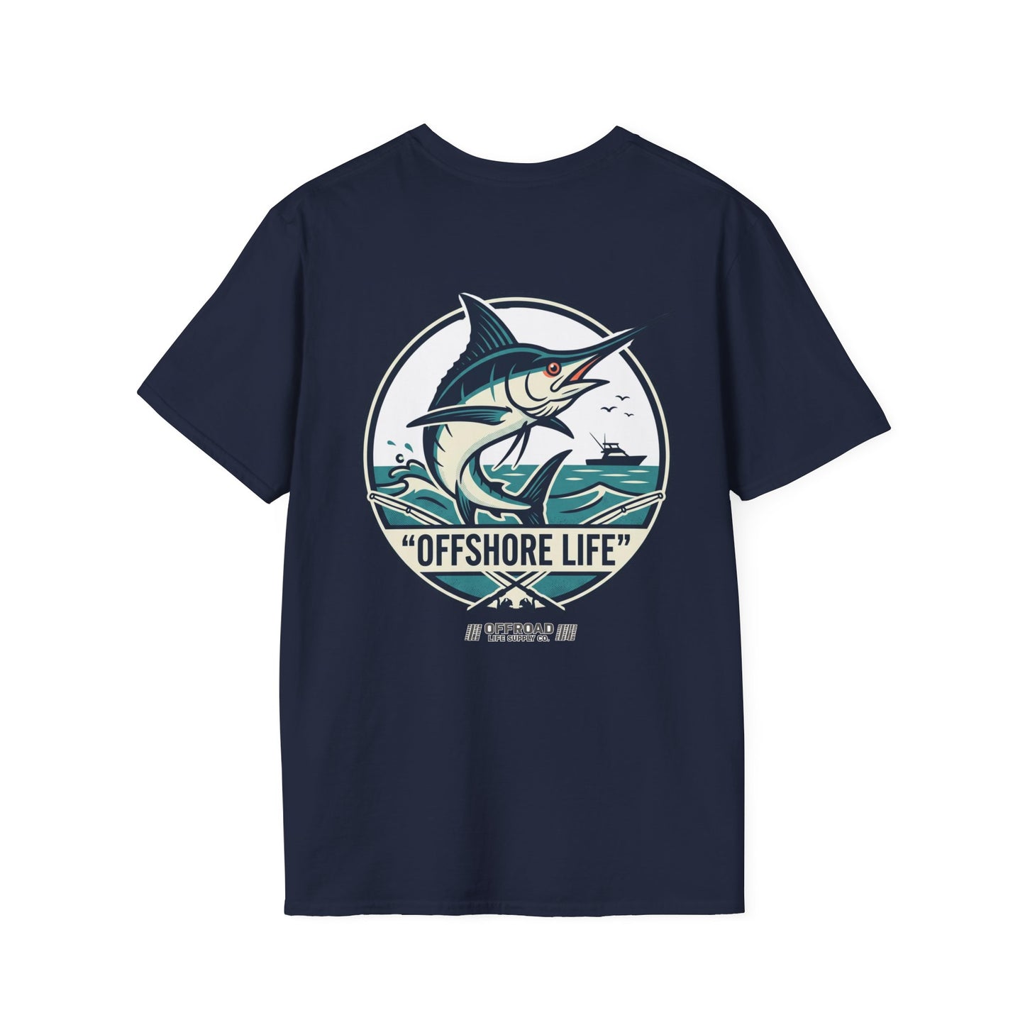 Offshore Life Marlin T-Shirt — Fishing Tee - Navy