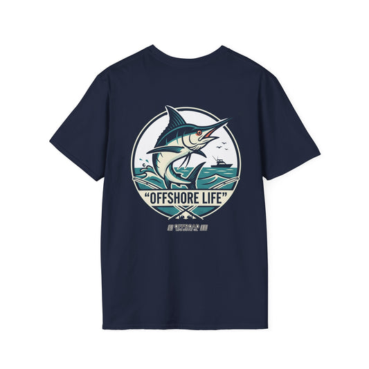Offshore Life Marlin T-Shirt — Fishing Tee - Navy