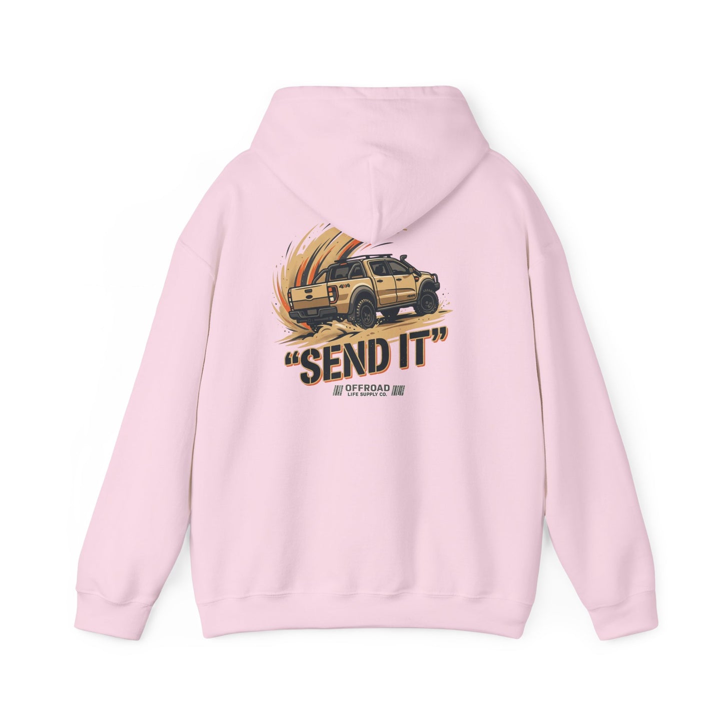 Off-Road Womens 'Send It' Hoodie — Adventure 4x4 Hoodie - Light Blue