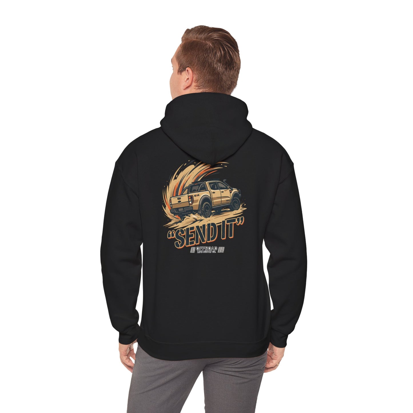 Off-Road 'Send It' Hoodie — Adventure 4x4 Hoodie - Navy