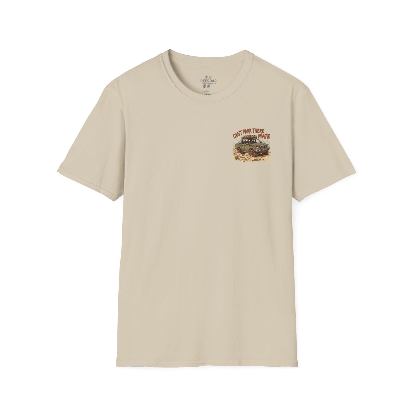 “Can’t Park There Mate” Off-Road 4x4 Adventure Tee - Sand