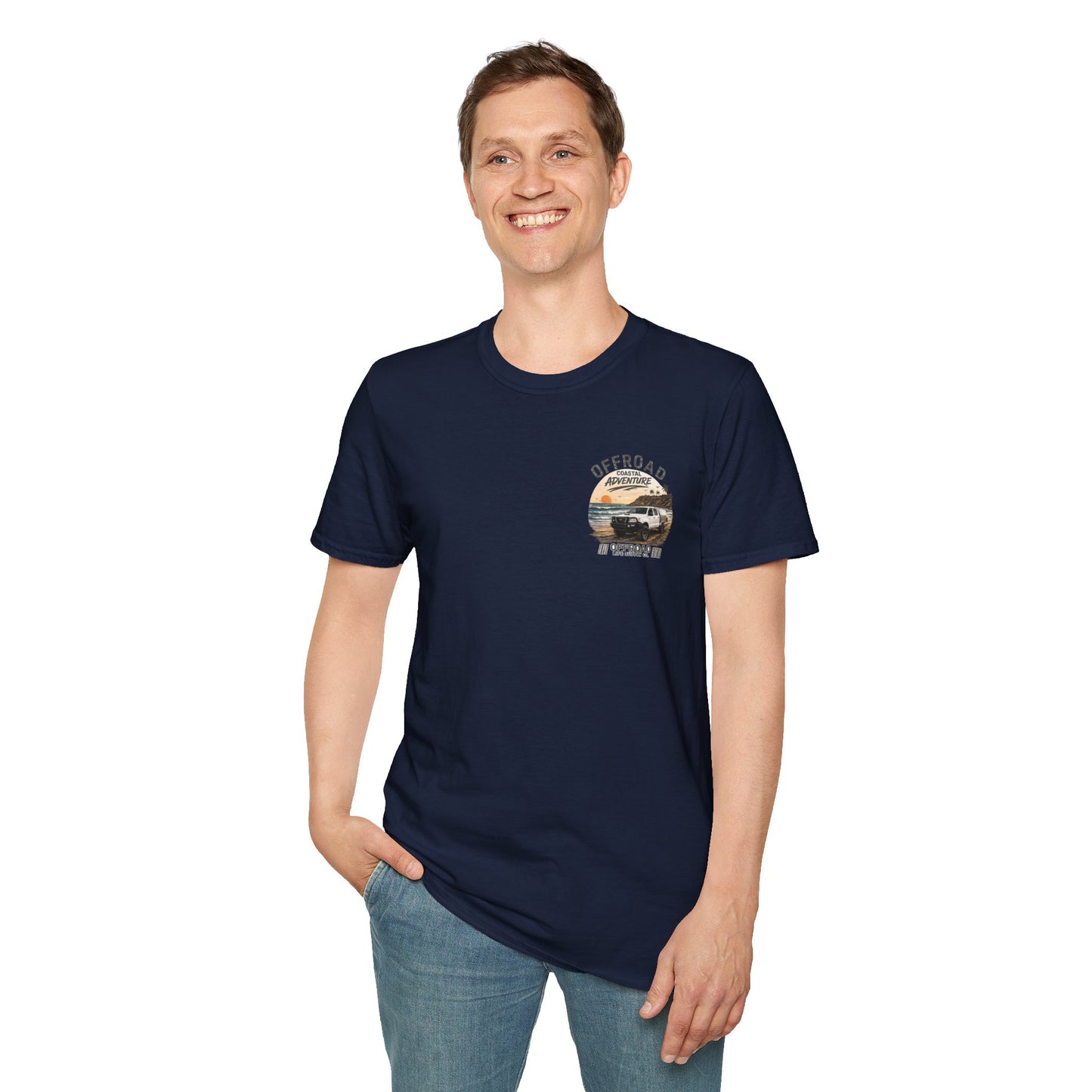 Hilux Beach 4x4 Tshirt - Australian 4wd Coastal Adventure Tee - Navy